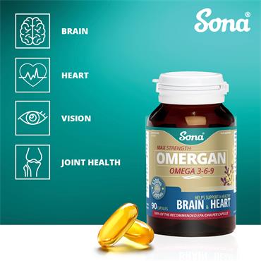 Sona Omergan Omega 3-6-9 90 Capsules