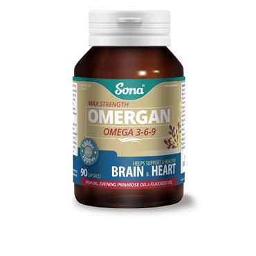Sona Omergan Omega 3-6-9 90 Capsules