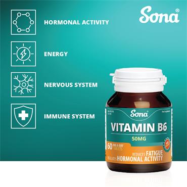 Sona Vitamin B6 50mg 60 Tablets
