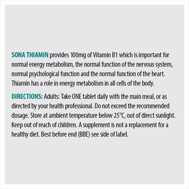 Sona B1 Thiamin 100mg 120 Tablets