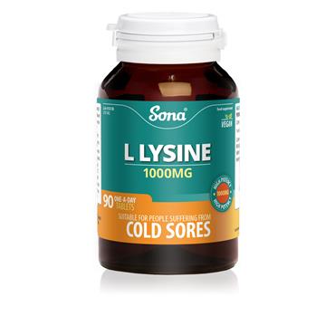 Sona L-Lysine 1000mg 90 Tablets 