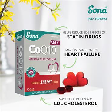 Sona Coq10 Max 200mg - 30 Capsules