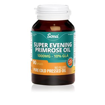 Sona Super Evening PrimRose Oil 1000mg-10%GLA - 90 Capsules