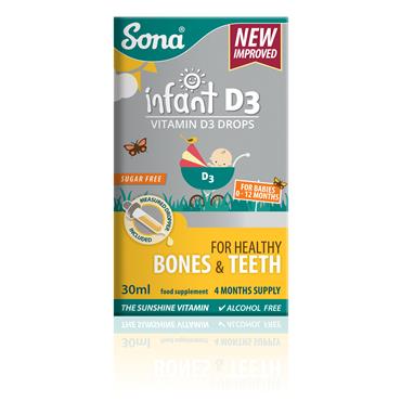 Sona Infant D3 Drops 4 Month Supply 30ml