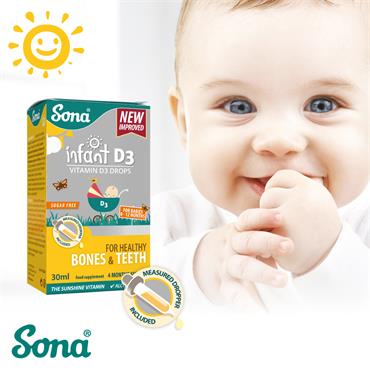 Sona Infant D3 Drops 4 Month Supply 30ml
