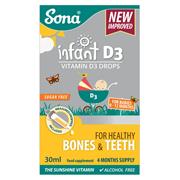 Sona Infant D3 Drops 4 Month Supply 30ml