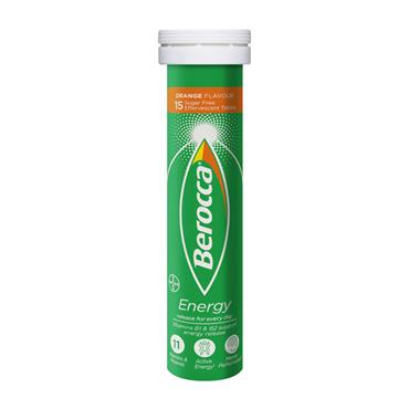 Berocca Energy Orange Flavour - 15 Effervescent Tablets
