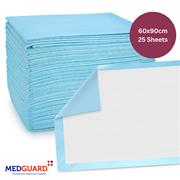 MedGuard Disposable Incontinence Sheets 60cmx90cm - 25 Pack