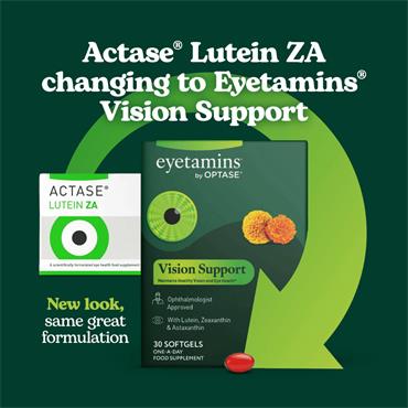 Eyetamins Vision Support (formerly Actase Lutein ZA)- 30 Softgels