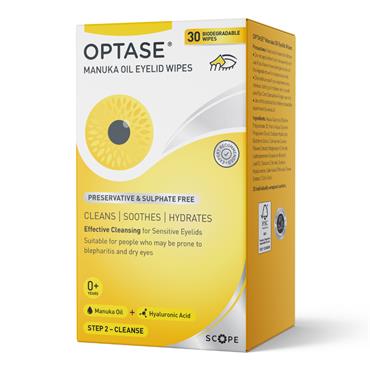 OptaseManuka Oil Eyelid Wipes - 30 Pack