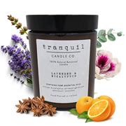 Tranquil Candle Co. Natural Botanical Candle - Lavender & Eucalyptus 160g
