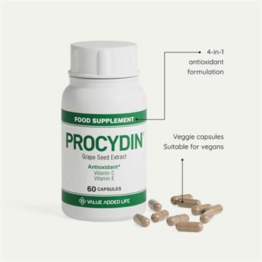 Value Added Life Procydin Grape Seed Extract - 60 Capsules 