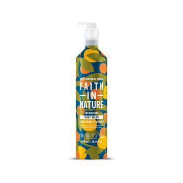 Faith In Nature Energising Grapefruit and Orange Body Wash - 500ml Áluminium Bottle 