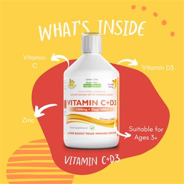 Swedish Nutra Vitamin C + D3 500ml