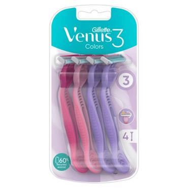 Gillette Venus Simply Colors Razor - 4 Pack