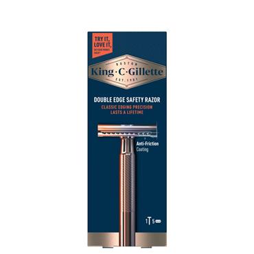 King C Gillette Double Edge Razor + 5 Blades