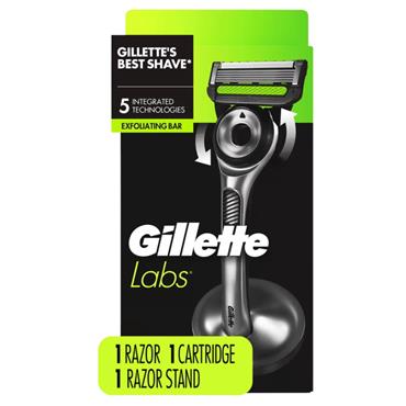 Gillette Labs Exfoliating Razor Silver+ Stand