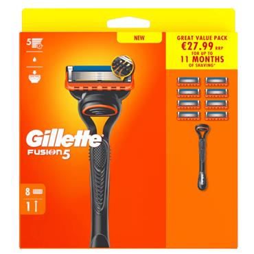 Gillette Fusion 5 Razor + 8 Blades