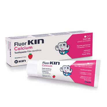 Kin Flouride + Calcium Toothpaste 75ml - Strawberry
