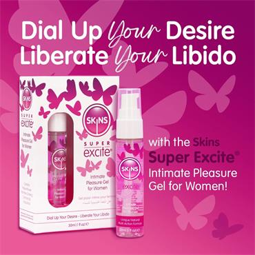 Skins Super Excite Intimate Pleasure Gel For Women 30ml