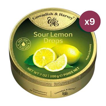 Cavendish & Harvey Sour Lemon Drops 9x200g