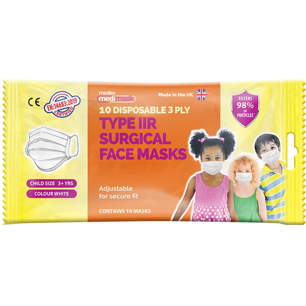 Medimask Children's Type IIR Surgical Masks (10 Pack)