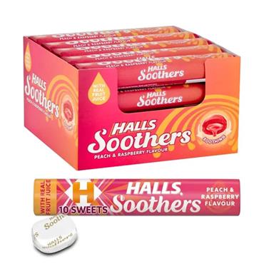 Halls Soothers Peach & Raspberry 20x45g