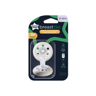 Tommee Tippee Breast Like Soothers 0-6m - 2 Pack