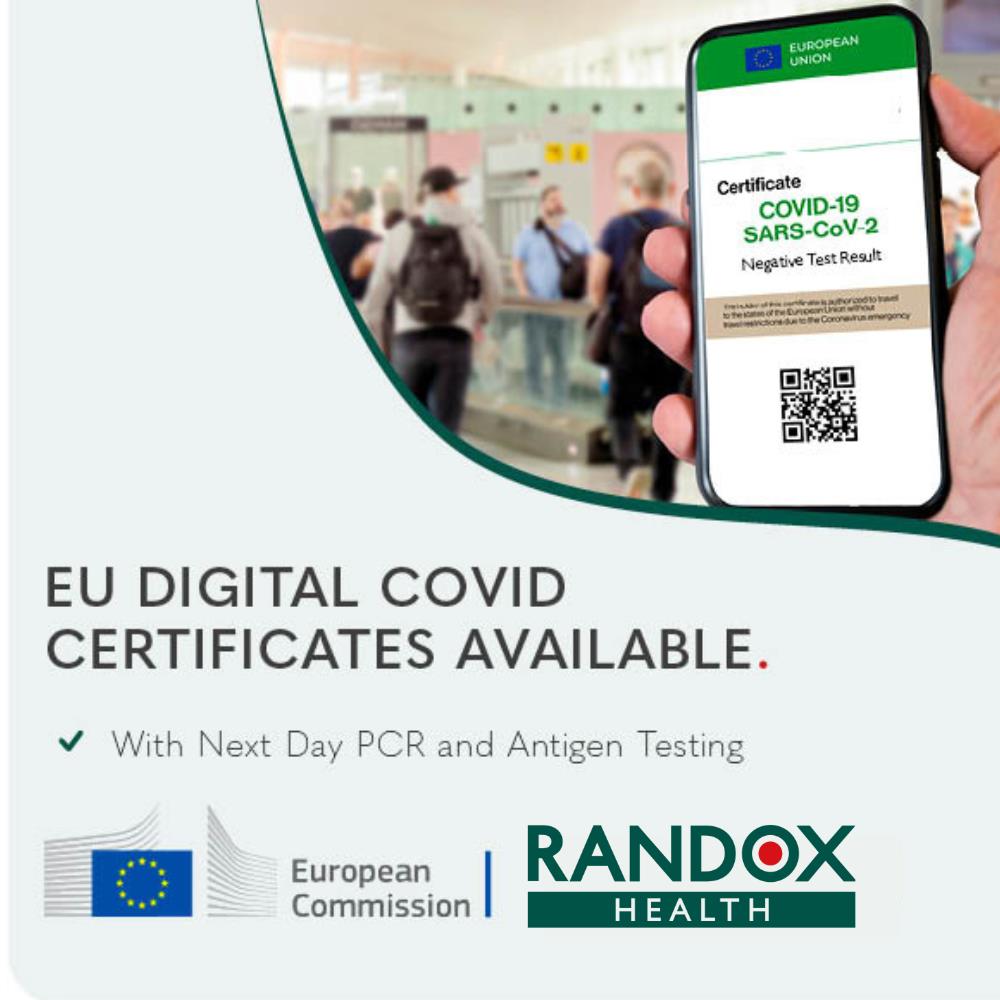 Randox Antigen Home Test Kit (1 Test) To product a Travel Cert on