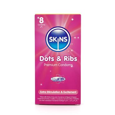 Skins Condoms Dots & Ribs - 8 Pack