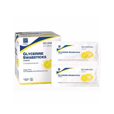 Glycerine Swabsticks Lemon - 25 Sachets