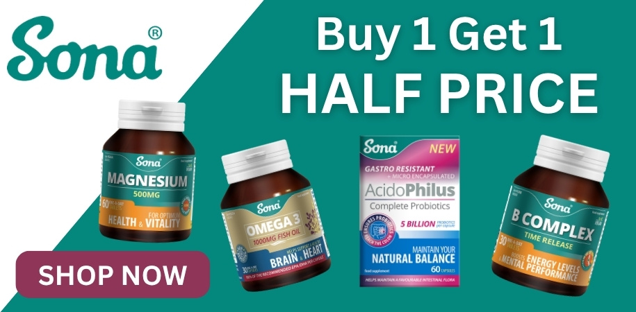 Buy 1 Get 1 Halfprice on Sona supplements