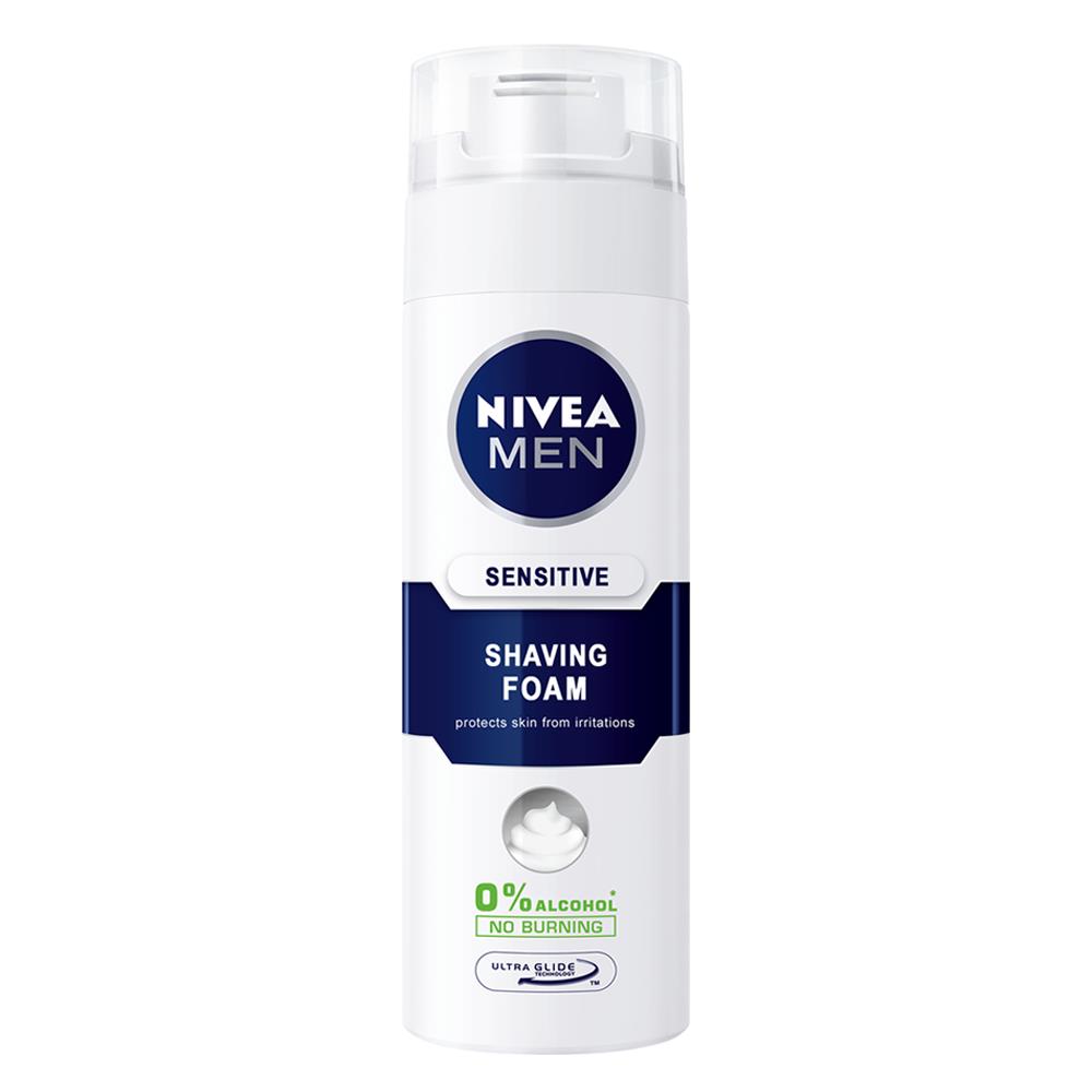 NIVEA MEN SENSITIVE SHAVING FOAM 200ML Molloys Pharmacy Ireland