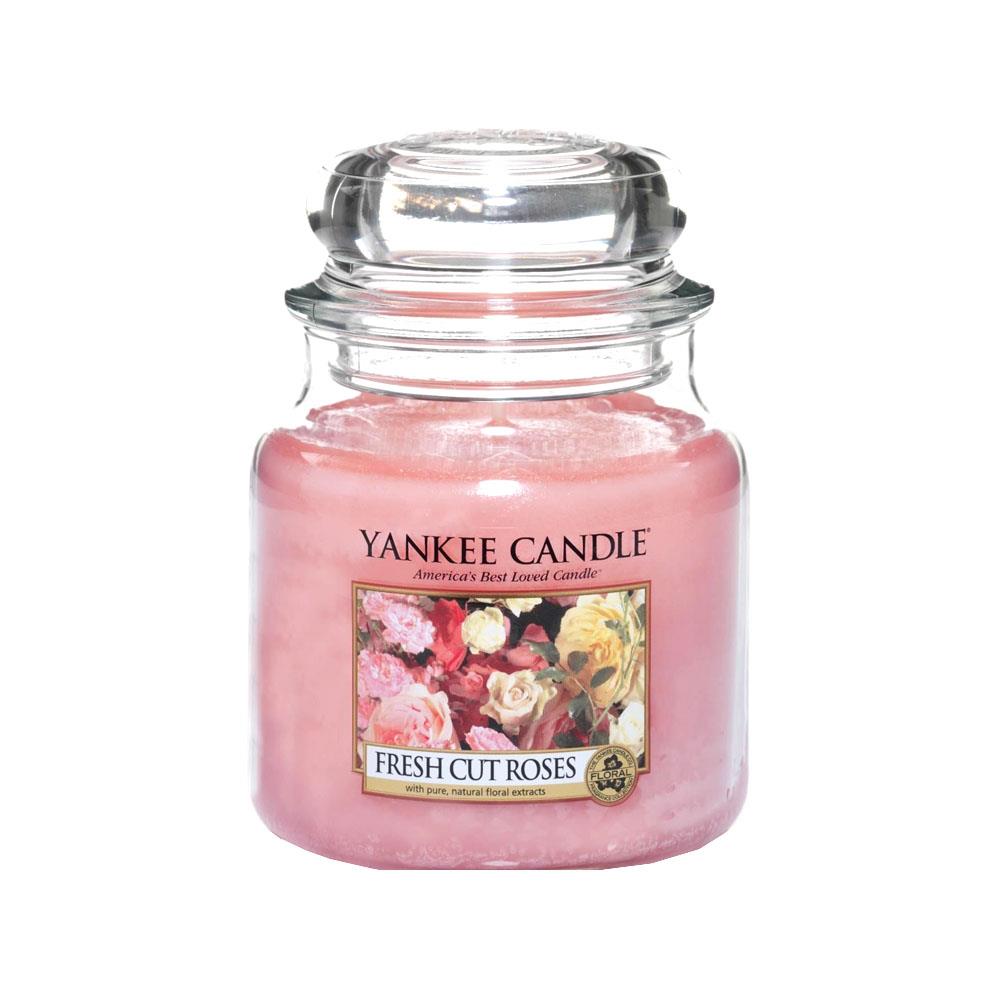 YANKEE FRESH CUT ROSES MEDIUM JAR Molloys Pharmacy Ireland