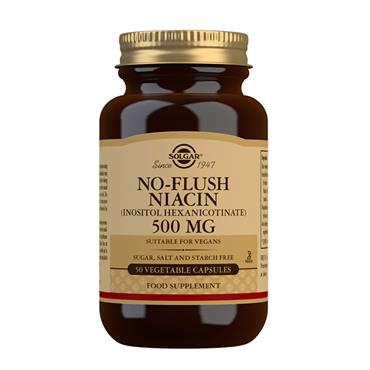 SOLGAR NO-FLUSH NIACIN 500MG 50 CAPSULES