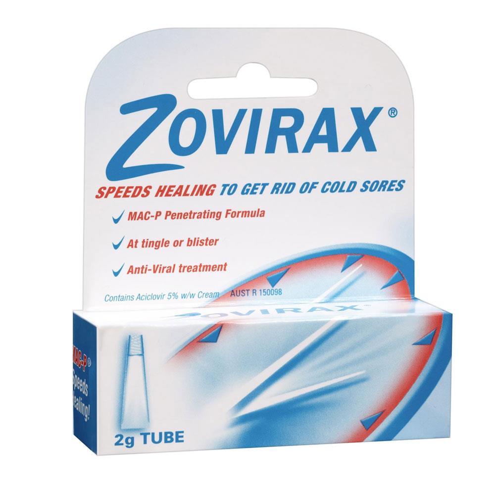 ZOVIRAX COLD SORE CREAM TUBE 2G Molloys Pharmacy Ireland