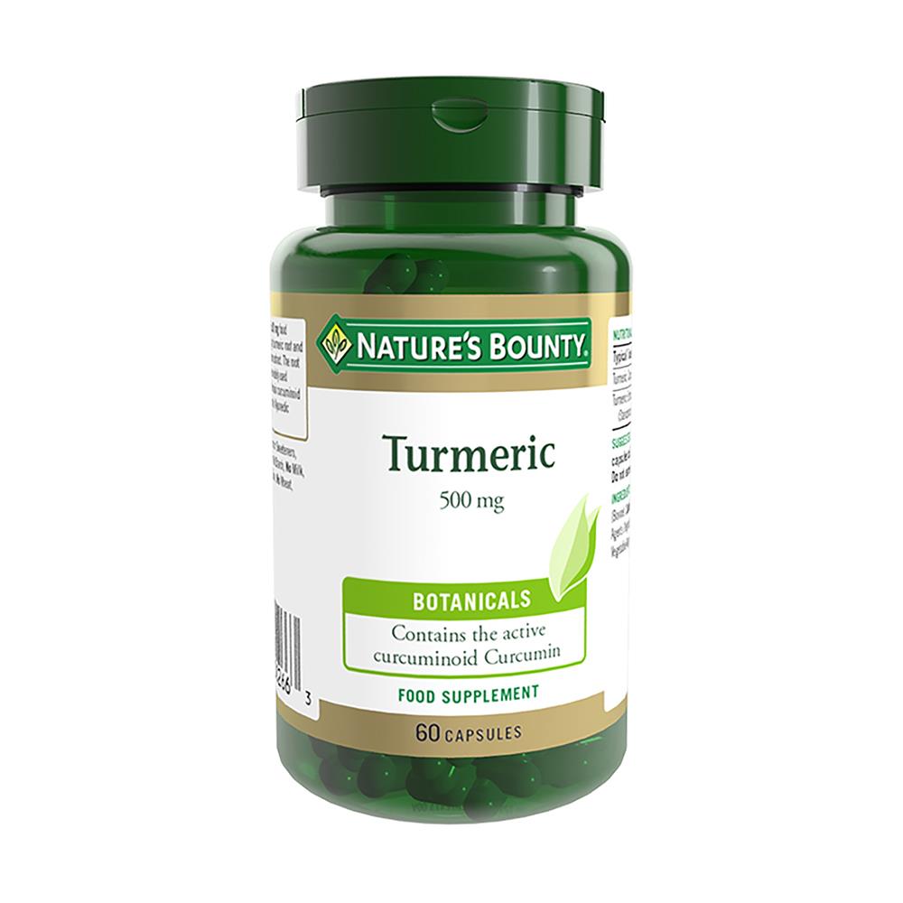 NATURES BOUNTY TURMERIC 500MG 60 CAPSULES Molloys Pharmacy Ireland