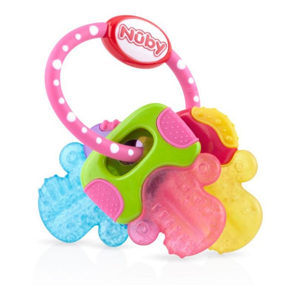 NUBY ICE BITE KEYS TEETHER PINK 3 MONTHS + Molloys Pharmacy Ireland