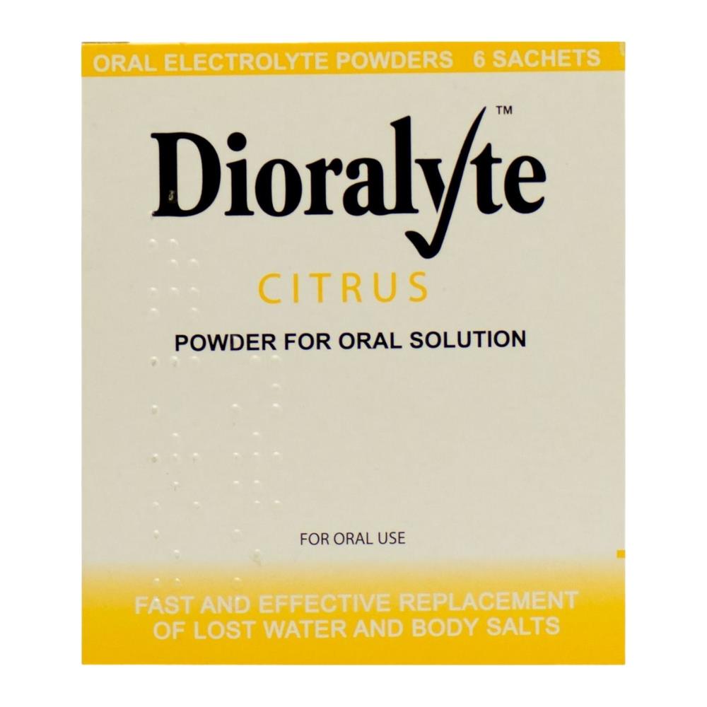 DIORALYTE POWDER FOR ORAL SOLUTION CITRUS FLAVOUR 6 SACHETS Molloys