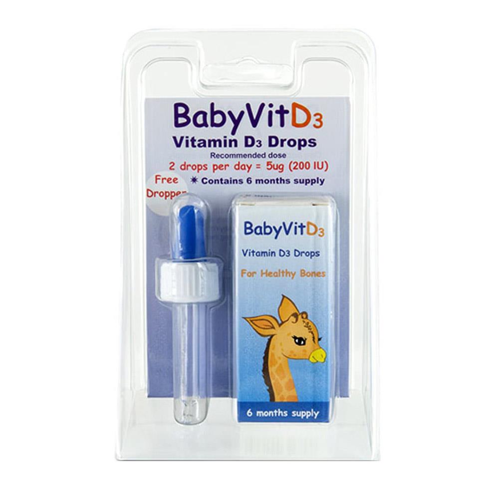 BABY VITAMIN D3 WITH DROPPER 10.7ML Molloys Pharmacy Ireland