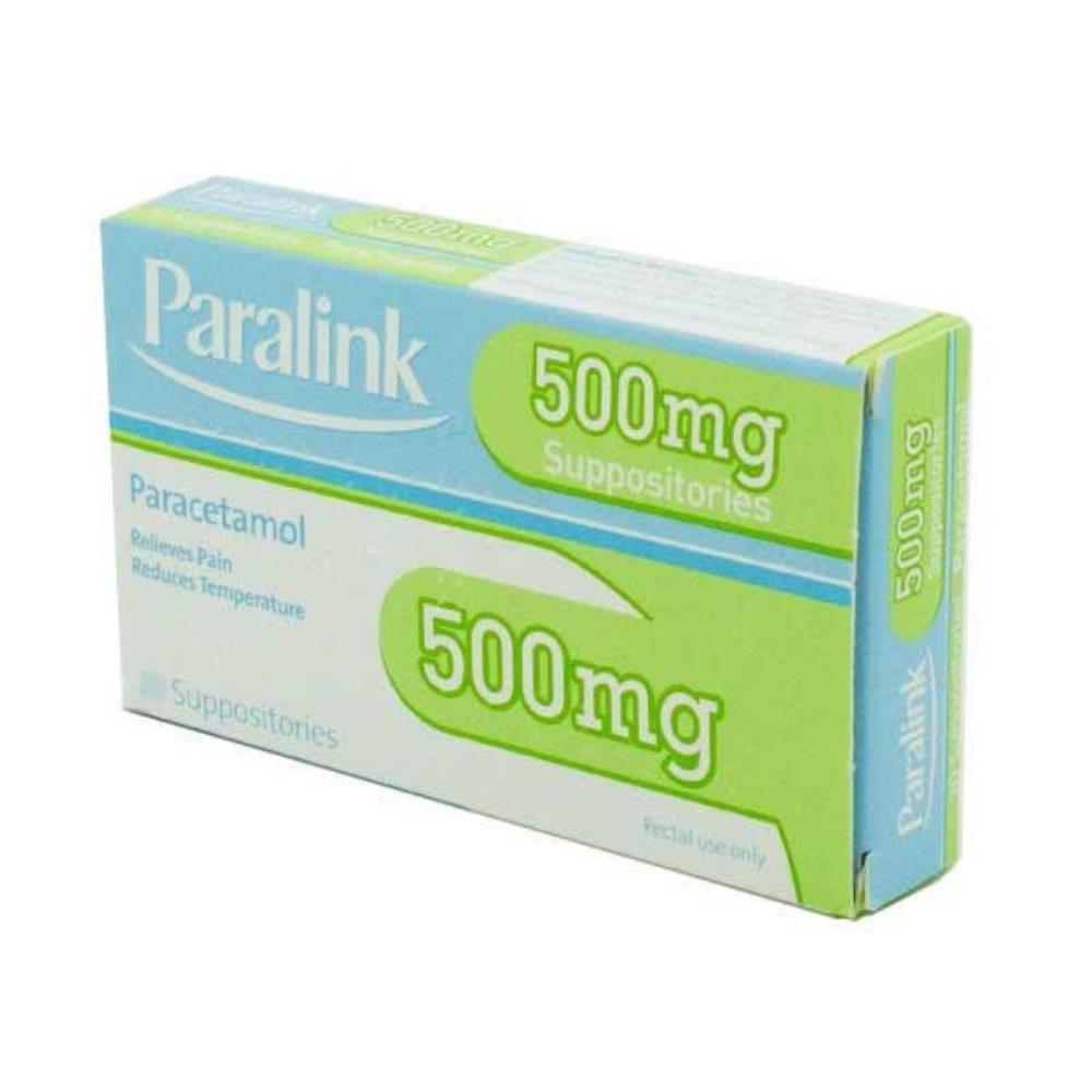 PARALINK PARACETAMOL SUPPOSITORIES 500MG 10 SUPPOSITORIES Molloys