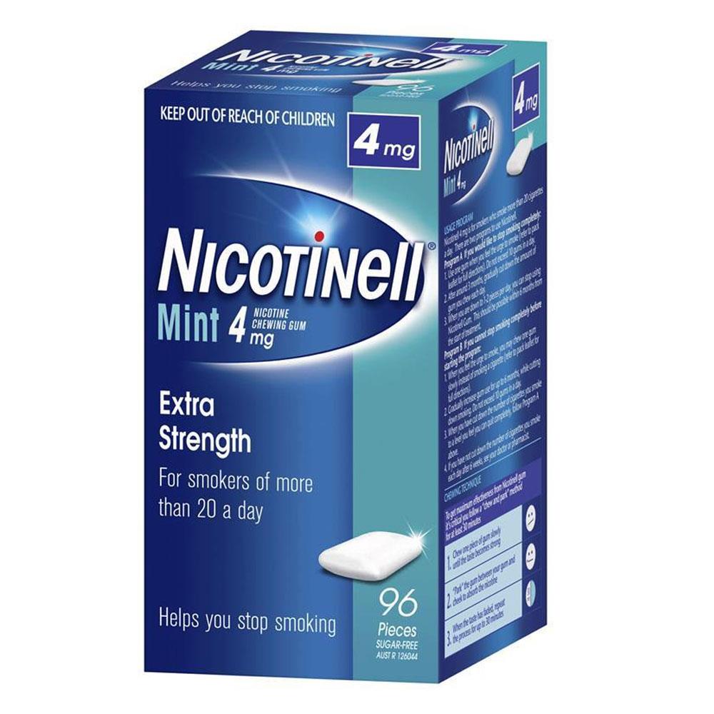 NICOTINELL COOL MINT GUM 4MG 96 PIECES Molloys Pharmacy Ireland