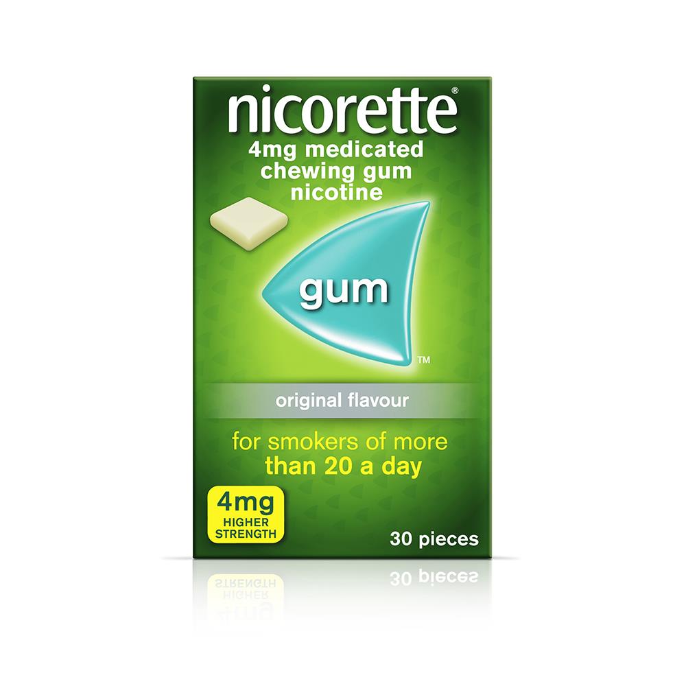 NICORETTE 4MG ORIGINAL GUM 30 PIECES Molloys Pharmacy Ireland