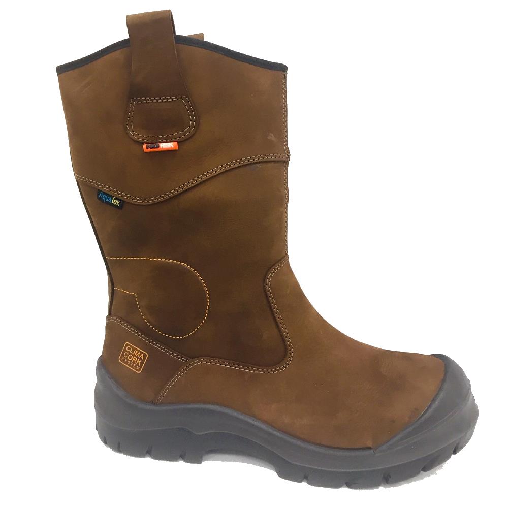 No Risk Riggers No Risk Hawick Rigger Full Safety Boot-Brown | PhillipsShoes.ie