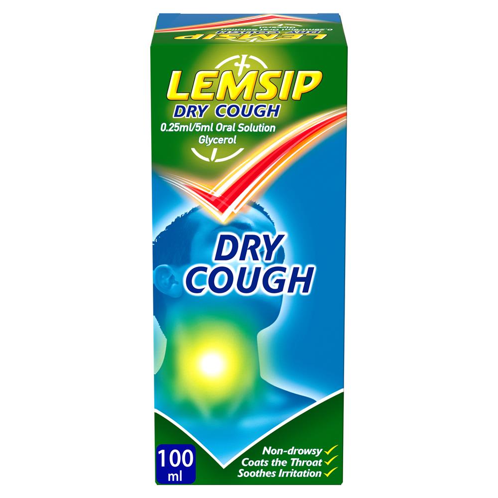 Lemsip Dry Cough Oral Solution Glycerol 100ml Bluebell Pharmacy