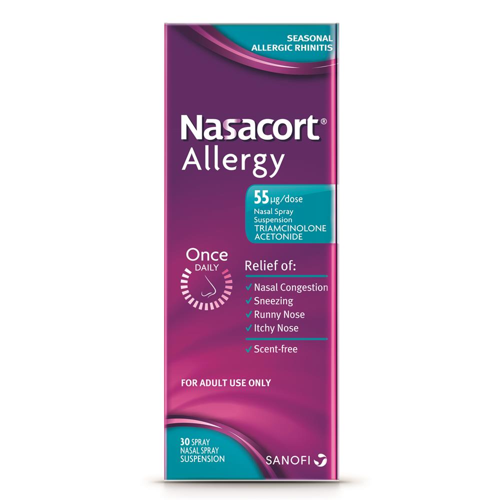 Nasacort Allergy Nasal Spray 55mcg Triamcinolone Acetonide 30 Spray