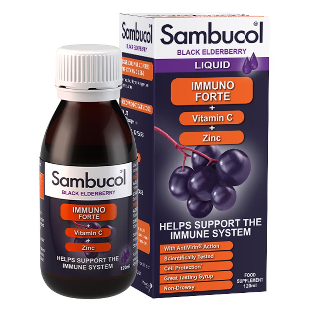 Sambucol Black Elderberry Liquid Immuno Forte With Vitamin C + Zinc