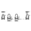 190/60 60mm Heavy-Duty Combination Padlock Closed Shackle (4-Digit) Carded