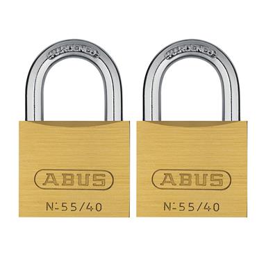 55/40mm Brass Padlocks Twin Pack