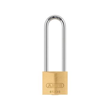 65/30mm Brass Padlock 60mm Long Shackle Carded
